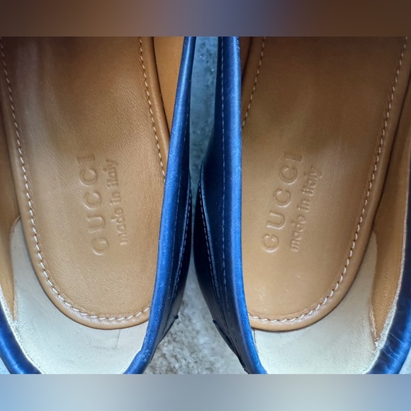 GUCCI Jordaan Horsebit Navy Blue Leather Loafer 10 /10.5  1953 Moccasin $1000 - Picture 8 of 9